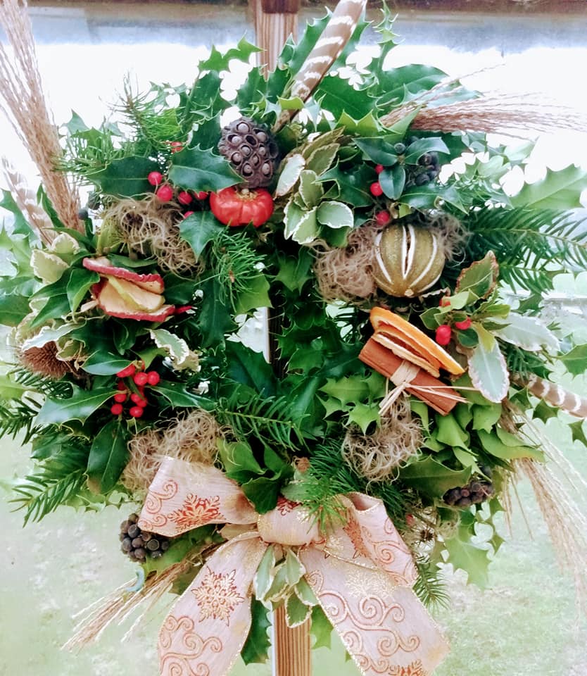 Traditional Christmas wreath